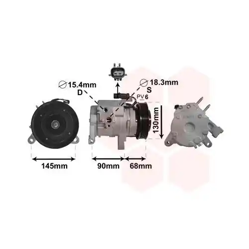 Versand Am Gleichen Tag VAN WEZEL Kompressor, Klimaanlage 2100K133